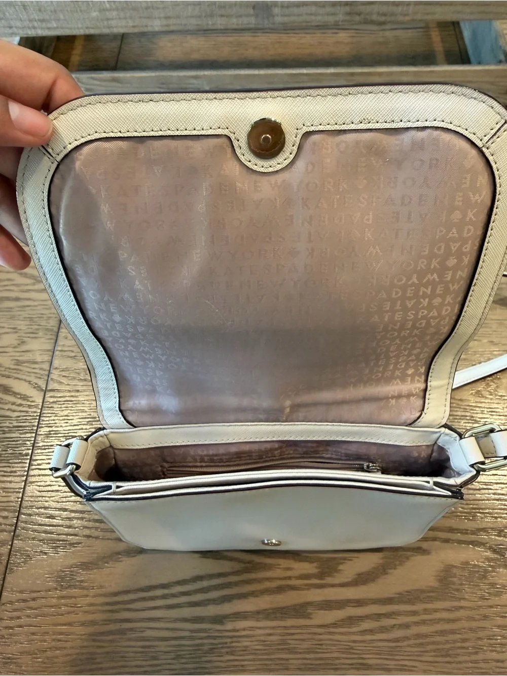 Kate Spade New York Blush Pink Saffiano Leather Crossbody Bag
